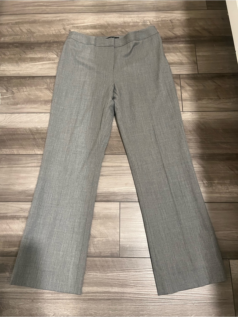Lafayette 148 New York Light Gray Boot-Cut Dress Pants